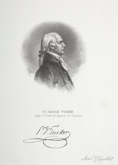 St. George Tucker, Judge of Court of Appeals of Virginia by Max Rosenthal
