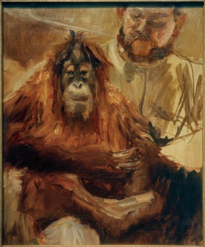 The Orangutan Sailor and His Keeper by Max Slevogt