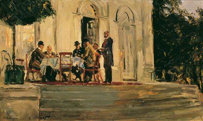 Supper on the Terrace of the Badenburg in the Nymphenburg Palace Park by Max Slevogt