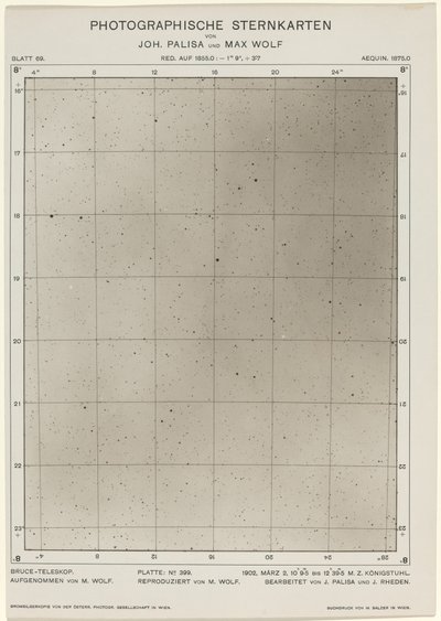 Photographic Star Charts by Max Wolf, Johann Palisa