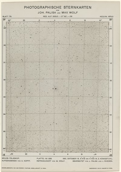 Photographic Star Charts (October 15, 1901) by Max Wolf and Joh. Palisa