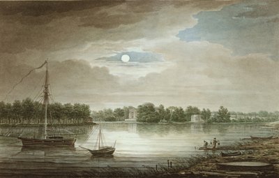 Nevka River near the Yelagin Bridge by Maxim Nikiphorovich Vorobyev