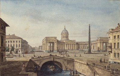 The Kazan Cathedral in Saint Petersburg by Maxim Nikiphorovich Vorobyev