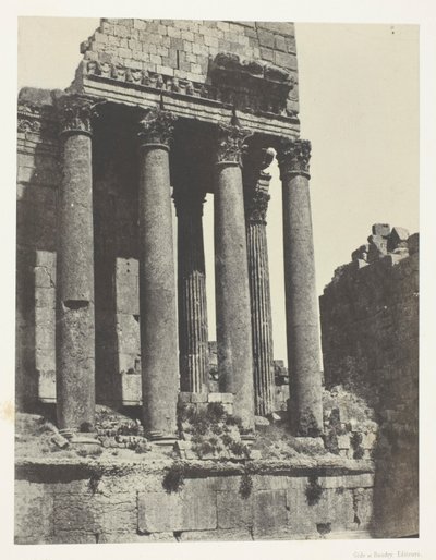 Baalbeck (Heliopolis), Temple of Jupiter, View from the Southeast Angle; Syria by Maxime Du Camp