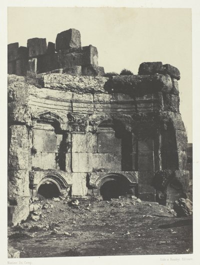 Baalbeck (Heliopolis), Hemicycle of the Enclosure of the Temples of the Sun and Jupiter; Syria by Maxime Du Camp