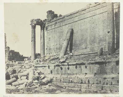 Baalbeck (Heliopolis), Temple of Jupiter, Eastern Facade; Syria by Maxime Du Camp
