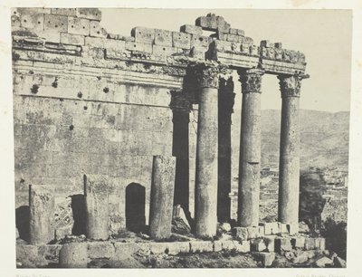Baalbeck (Heliopolis), Temple of Jupiter, Western Facade; Syria by Maxime Du Camp