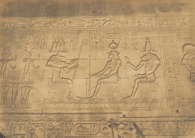 Bas-reliefs of the Facade of the Temple of Dendera Tentyris by Maxime Du Camp