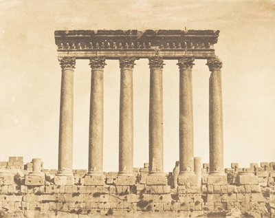 Colonnade of the Temple of the Sun, Baalbek Heliopolis by Maxime Du Camp