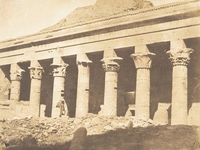 Lateral Colonnade of the Courtyard of the Temple of Isis, at Philae, April 1850 by Maxime Du Camp
