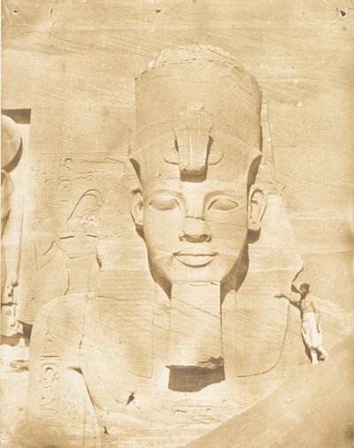 Colossal Statue of the Speos of Phré, at Abu Simbel, March 29, 1850 by Maxime Du Camp