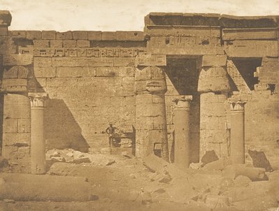 Courtyard of the Palace of Ramses-Meiamoun, at Medinet-Habu Thebes Remains of a Coptic Church by Maxime Du Camp