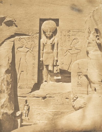 Decoration of the Entrance of the Great Speos of Abu Simbel: The God Phra Receiving the Offerings by Maxime Du Camp