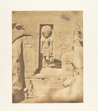 Decoration of the Entrance of the Great Speos of Abu Simbel (The God Phre Receiving Offerings from Ramses the Great) by Maxime Du Camp