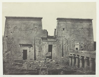 Dromos and Philones, Grand Temple of Isis at Pylons; Nubia, plate 72 from the album "Egypt, Nubia, Palestine and Syria" (1852) by Maxime Du Camp