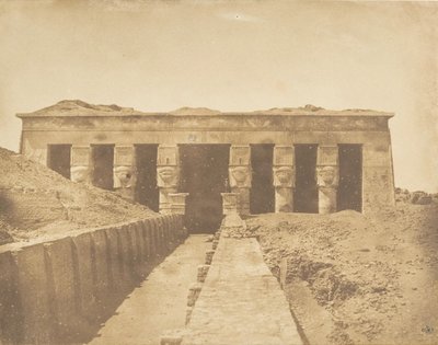Façade of the Temple of Hathor at Dendera by Maxime Du Camp