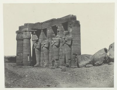 Gournah, Peristyle of the Tomb of Osymandias Ramesseum Occidental, Thebes by Maxime Du Camp