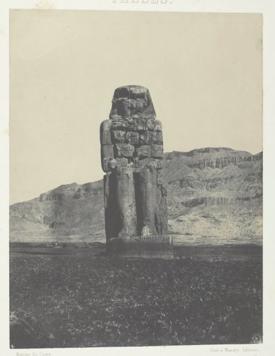 Gournah, Statue de Memnon, Thebes by Maxime Du Camp