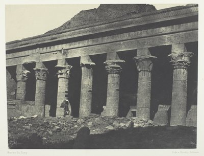 Grand Temple of Isis at Philae, Oriental Gallery; Nubia, plate 73 from the album "Egypt, Nubia, Palestine and Syria" (1852) by Maxime Du Camp