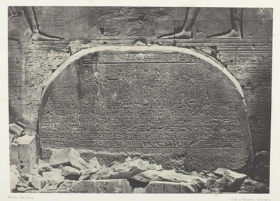 Grand Temple of Isis at Philae, Proscynema (Act of Adoration); Nubia, plate 75 from the album "Egypt, Nubia, Palestine and Syria" (1852) by Maxime Du Camp