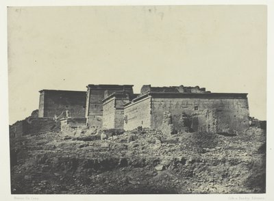 Grand Temple of Isis at Philae, General View Taken from the North; Nubia, plate 80 from the album "Egypt, Nubia, Palestine and Syria" (1852) by Maxime Du Camp
