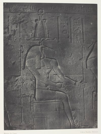 Grand Temple of Isis at Philae, Thoth Ibiocéphale; Nubia, plate 79 from the album "Egypt, Nubia, Palestine and Syria" (1852) by Maxime Du Camp