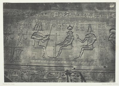 Grand Temple of Dendera, Sculptures of the Posterior Facade, Upper Egypt, 1849-51 by Maxime Du Camp