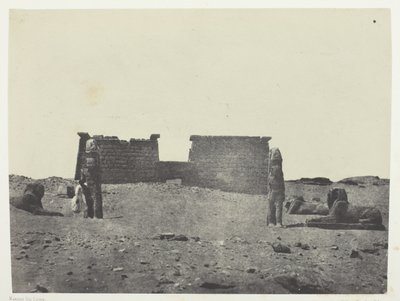 Hemi-Speos of Sebua, Dromos; Nubia, plate 97 from the album "Egypt, Nubia, Palestine and Syria" (1852) by Maxime Du Camp