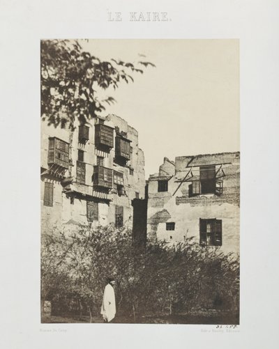 House and garden in the French Quarter, Egypt, 1850 by Maxime Du Camp
