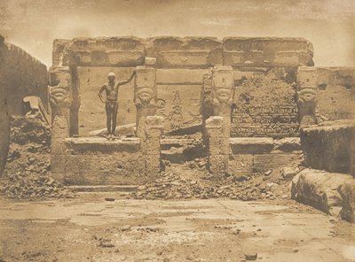 Hypaethral Temple of Hathor, on the Terrace of the Great Temple of Dendera, 1849-50 by Maxime Du Camp