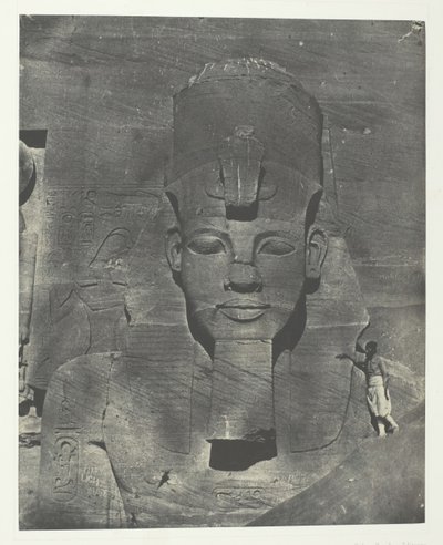 Ibsamboul, Colossus Medial Buried of the Speos of Phre Nubia, Palestine and Syria, 1849-51, printed 1852 by Maxime Du Camp