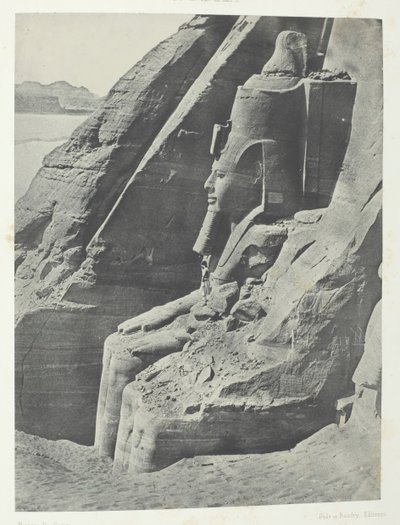Ibsamboul, Colosse Oriental Du Spéos De Phrè, Vu De Profil, Nubia by Maxime Du Camp