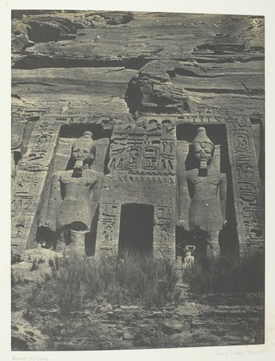Ibsamboul, Entrance of the Speos of Hathor, Nubia by Maxime Du Camp