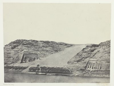 Ibsamboul, The Two Speos; Nubia, plate 101 from the album "Egypt, Nubia, Palestine and Syria" (1852) by Maxime Du Camp