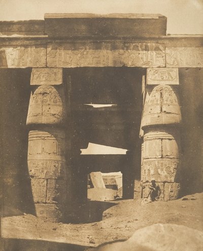 Interior of the Temple of Khons, at Karnak, Thebes, 1849-50 by Maxime Du Camp