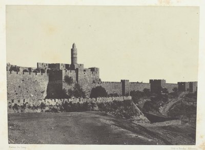 Jerusalem, Western Part of the Walls; Palestine by Maxime Du Camp