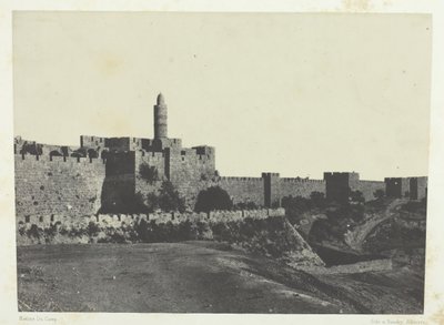 Jerusalem, Western Part of the Walls, Palestine by Maxime Du Camp