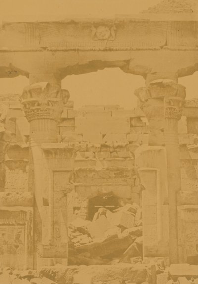 Kalabcheh; Entrance of the Naos by Maxime Du Camp