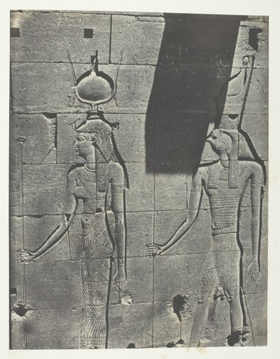 Kalabscheh, Sculptures of the Rear Facade of the Temple, Nubia by Maxime Du Camp