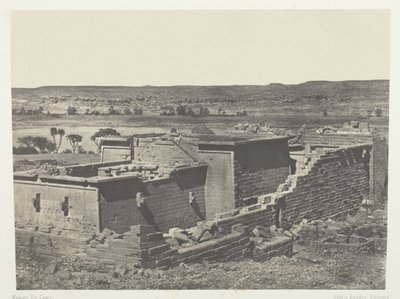 Kalabscheh, General View of the Temple of Kalabscheh (Talmis); Nubia by Maxime Du Camp