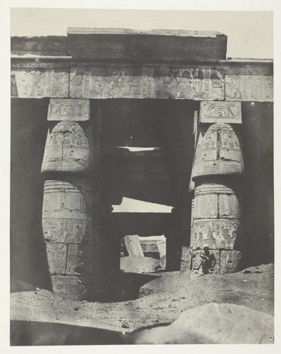Karnak, Portico of the Temple of Khons; Thebes by Maxime Du Camp