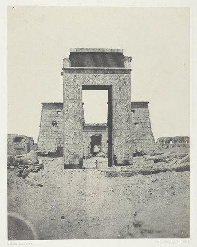Karnak, Propylon of the Temple of Khons; Thebes by Maxime Du Camp