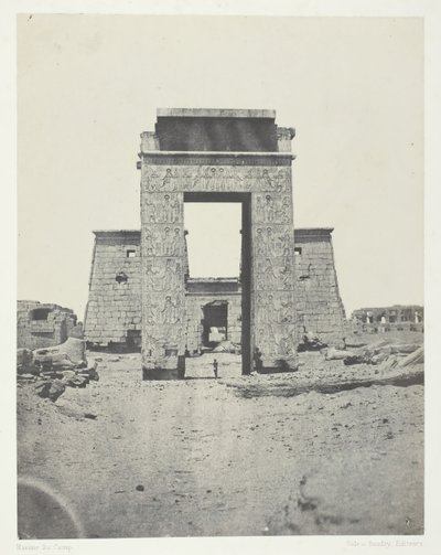 Karnak, Propylone du Temple de Khons, Thèbes, 1849-51, printed 1852 by Maxime Du Camp