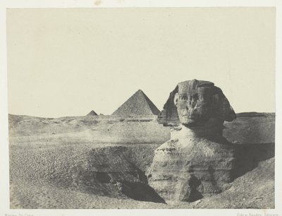 The Sphinx Seen from the Front, Middle Egypt by Maxime Du Camp