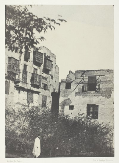 House and Garden in the Frank Quarter, Cairo by Maxime Du Camp