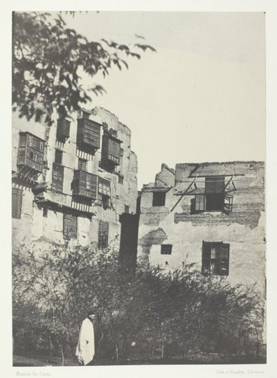 House and Garden in the Frank Quarter, Cairo, 1849-51, printed 1852 by Maxime Du Camp