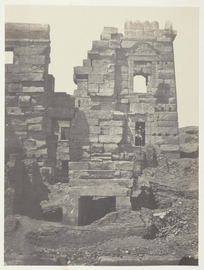 Medinet-Habou, Northern Facade of the Gynaeceum of Ramses-Miamun; Thebes by Maxime Du Camp
