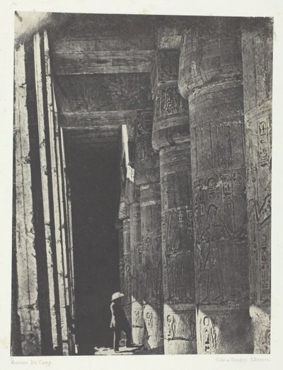 Medinet-Habou, Galerie du Palais de Ramses-Miamun, Thebes, 1849-1851, printed 1852 by Maxime Du Camp