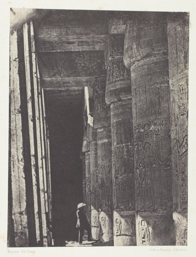 Medinet-Habou, Gallery of the Palace of Ramses-Miamun; Thebes by Maxime Du Camp