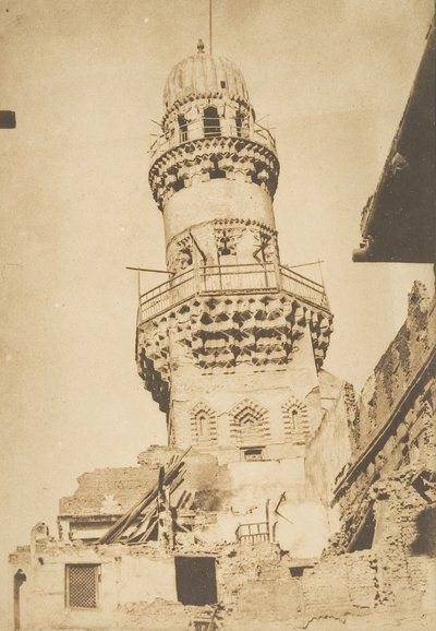 Leaning Minaret of the Mosque of Bibars, Cairo, December 1849-January 1850 by Maxime Du Camp
